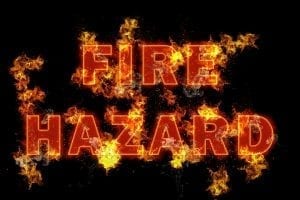 Image of a Fire Hazard Sign