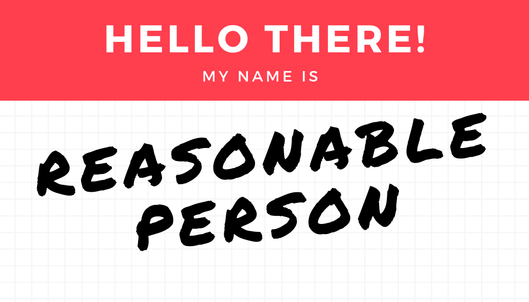 Reasonable Person nametag; graphic by Jay W. Belle Isle.