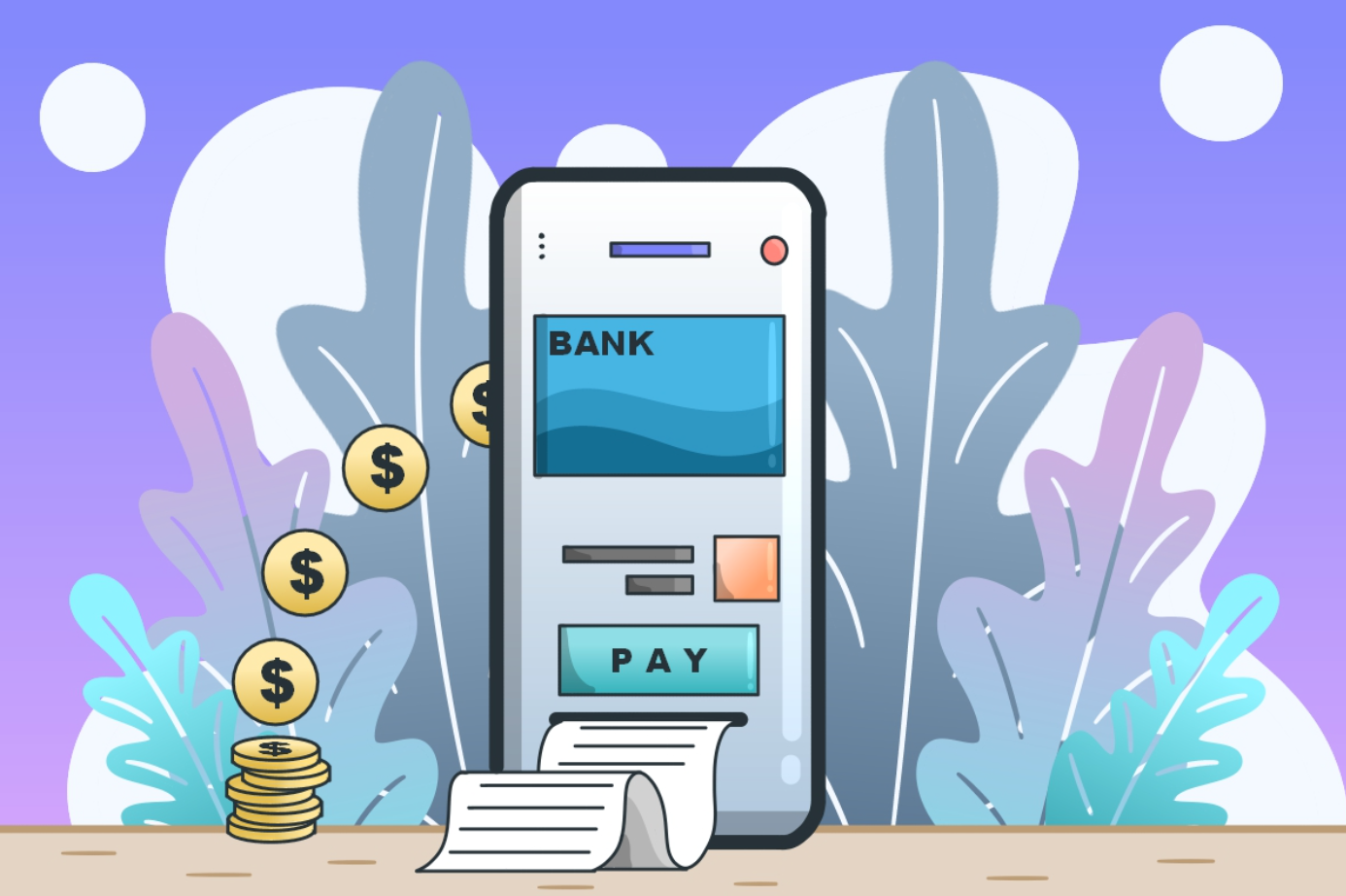 Payment machine and coins; image by author.